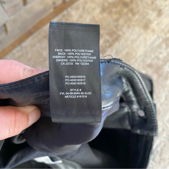 Aritzia Wilfred Black Vegan Faux Leather Pants The Melina High Waist: 8 - Picture 8 of 11